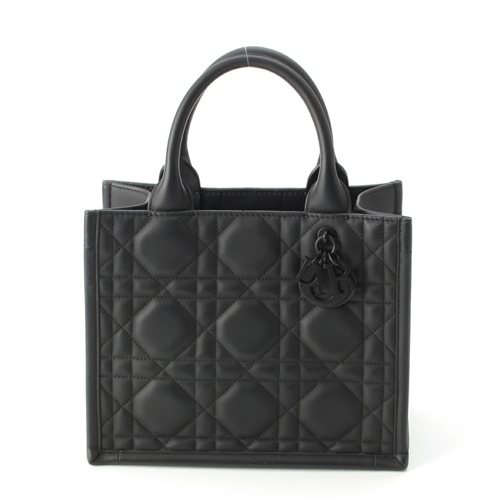 Christian Dior Leather Microcannage Book Tote Bag So Black